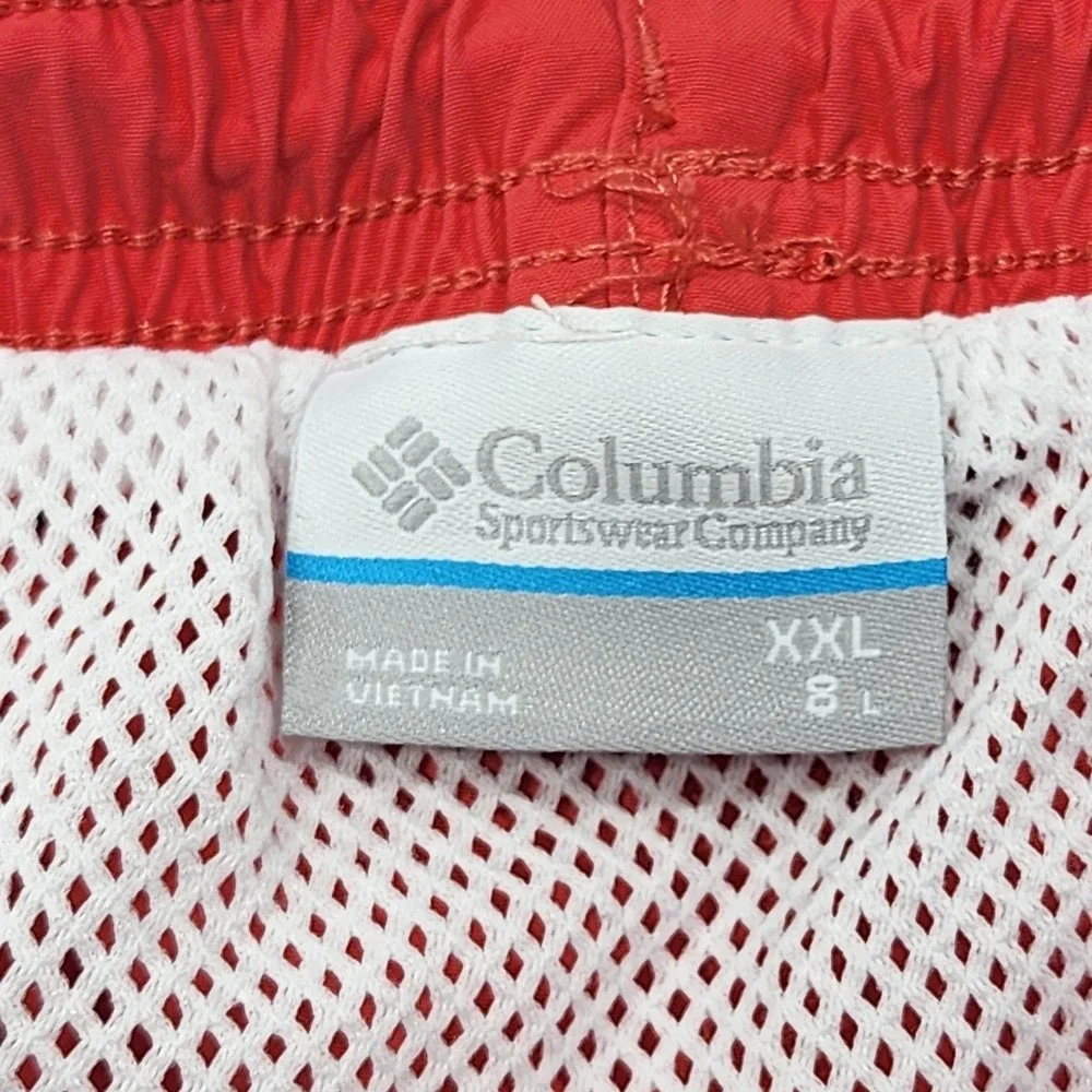 Columbia PFG Swim Trunks Mens 2XL Red‎ Omni-Shade Lined Fishing Shorts Quick Dry